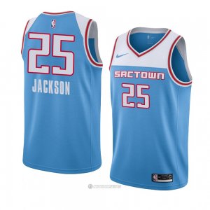 Camiseta Sacramento Kings Justin Jackson #25 Ciudad 2018-19 Azul