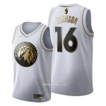 Camiseta Golden Edition Minnesota Timberwolves James Johnson #16 2019-20 Blanco