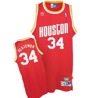 Camiseta Houston Rockets Olajuwon #34 Rojo