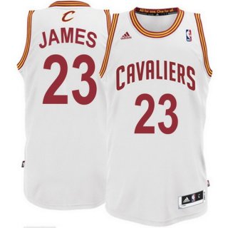 Camiseta Cleveland Cavaliers James #23 Blanco