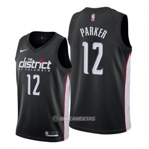 Camiseta Washington Wizards Jabari Parker #12 Ciudad Negro