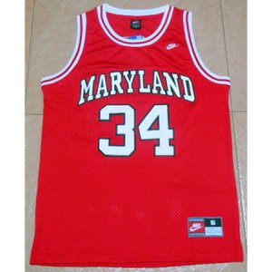 Camiseta NCAA Bias Maryland #34 Rojo
