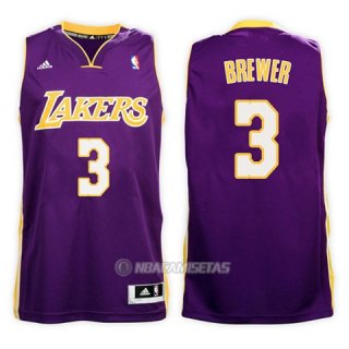 Camiseta Los Angeles Lakers Corey Brewer #3 Road 2017-18 Violeta
