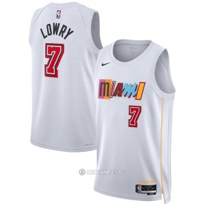 Camiseta Miami Heat Kyle Lowry #7 Ciudad 2022-23 Blanco