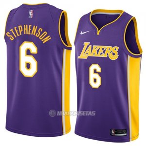 Camiseta Los Angeles Lakers Lance Stephenson #6 Statement 2018 Violeta