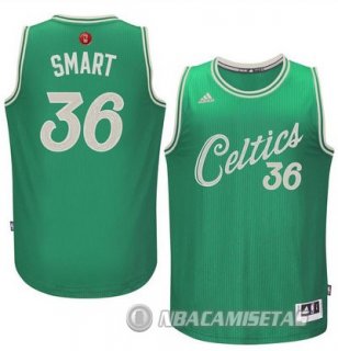 Camiseta Boston Celtics Smart Navidad #36 Verde
