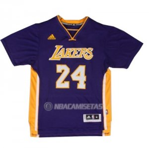 Camiseta Manga Corta Los Angeles Lakers Bryant #24 Purpura