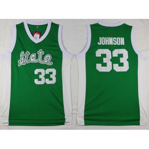 Camiseta NCAA Johnson #33 Verde