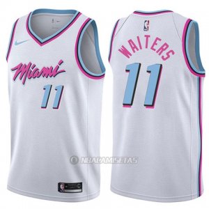 Camiseta Miami Heat Dion Waiters #11 Ciudad 2017-18 Blanco