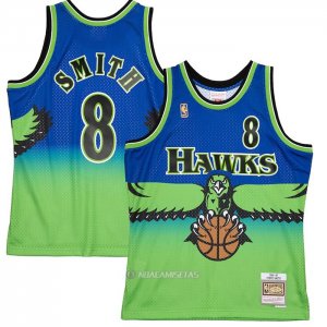 Camiseta Atlanta Hawks Steve Smith #8 Mitchell & Ness 1996-97 Verde