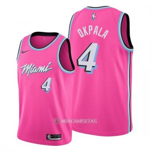 Camiseta Miami Heat Kz Okpala #4 Earned 2019-20 Rosa