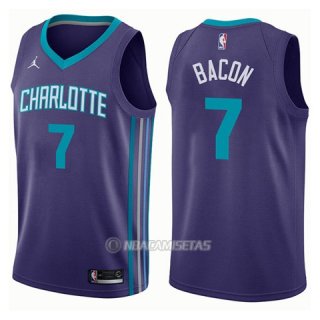 Camiseta Charlotte Hornets Dwayne Bacon #7 Statement 2017-18 Violeta