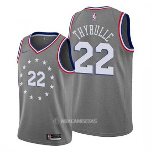 Camiseta Philadelphia 76ers Matisse Thybulle #22 Ciudad 2019-20 Gris