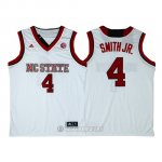Camiseta NCAA NC State Smith JR #4 Blanco
