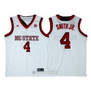 Camiseta NCAA NC State Smith JR #4 Blanco