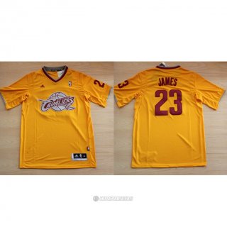 Camiseta Manga Corta Cleveland Cavaliers James #23 Amarillo