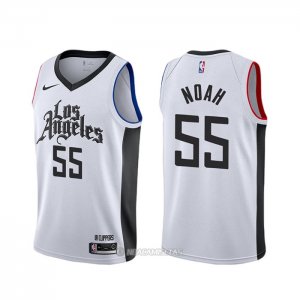 Camiseta Los Angeles Clippers Joakim Noah #55 Ciudad Blanco