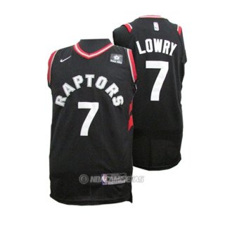 Camiseta Autentico Toronto Raptors Lowry #7 2017-18 Negro