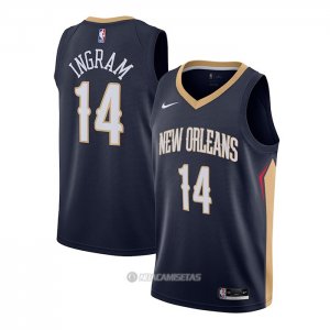 Camiseta New Orleans Pelicans Brandon Ingram #14 Icon 2020-21 Azul