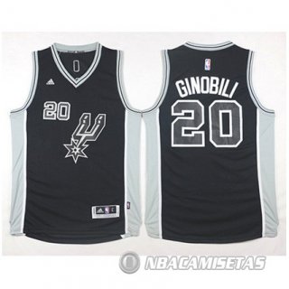 Camiseta San Antonio Spurs Ginobili #20 Negro