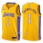 Camiseta Los Angeles Lakers Kentavious Caldwell-Pope #1 Swingman Icon 2017-18 Oro