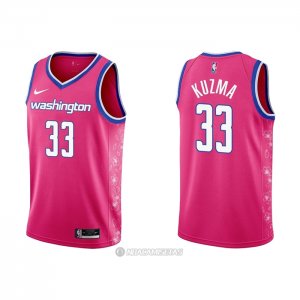 Camiseta Washington Wizards Kyle Kuzma #33 Ciudad 2022-23 Rosa