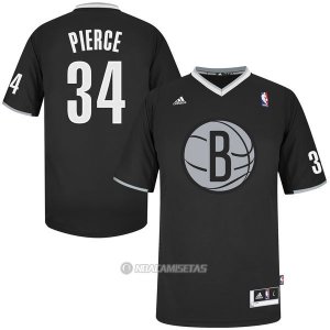 Camiseta Pierce Brooklyn Nets #34 Negro