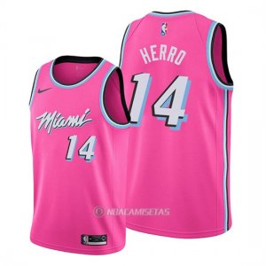 Camiseta Miami Heat Tyler Herro #14 Earned 2018-19 Rosa