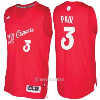 Camiseta Navidad Los Angeles Clippers Chris Paul #3 Rojo