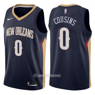 Camiseta New Orleans Pelicans Demarcus Cousins Icon #0 2017-18 Azul