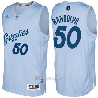 Camiseta Navidad Memphis Grizzlies Zach Randolph #50 Claro Azul