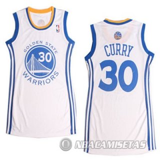 Camiseta Mujer de Curry Golden State Warriors #30 Blanco