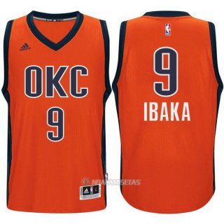 Camiseta Oklahoma City Thunder Ibaka#9 Naranja