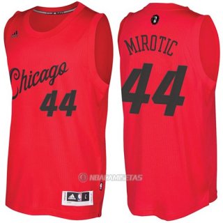 Camiseta Navidad Chicago Bulls Nikola Mirotic #44 Rojo