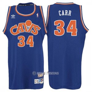 Camiseta Retro 2008 Cleveland Cavaliers Carr #34 Azul