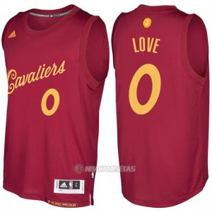 Camiseta Navidad Cleveland Cavaliers Kevin Love #0 Rojo