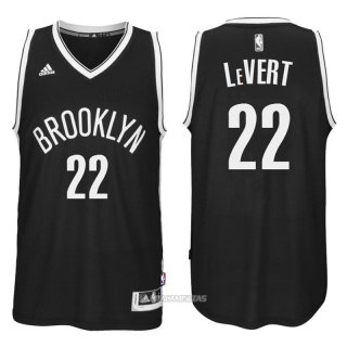 Camiseta Brooklyn Nets LeVert #22 Negro