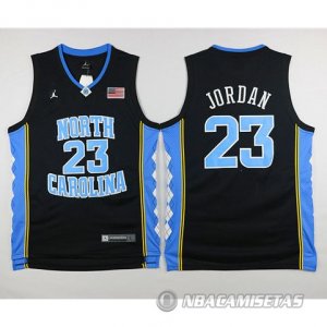 Camiseta NCAA North Carolina Jordan Negro #23