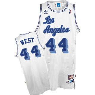 Camiseta retro de Jerry West Los Angeles Lakers #44 Blanco