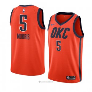 Camiseta Oklahoma City Thunder Markieff Morris #5 Earned 2018-19 Naranja