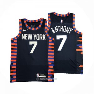 Camiseta New York Knicks Carmelo Anthony #7 Ciudad Edition 2019-20 Azul