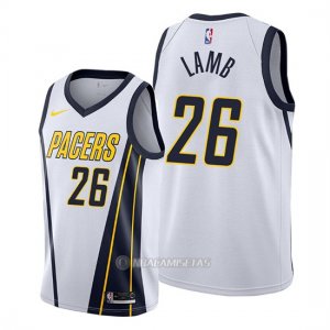 Camiseta Indiana Pacers Jeremy Lamb #26 Earned Blanco