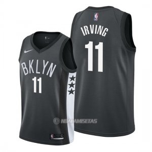 Camiseta Brooklyn Nets Kyrie Irving #11 Statement Negro
