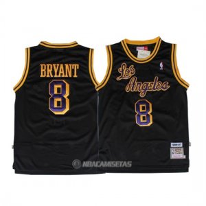 Camiseta Los Angeles Lakers Bryant #8 Negro