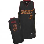 Camiseta Miami Heat Vibe Wade #3 Negro