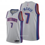 Camiseta Detroit Pistons Thon Maker #7 Statement Gris