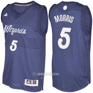 Camiseta Navidad Washington Wizards Markieff Morris #5 Azul