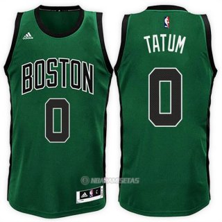 Camiseta Boston Celtics Tatum #0 Negro Verde