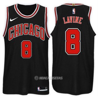 Camiseta Chicago Bulls Zach Lavine Statement #8 2017-18 Negro