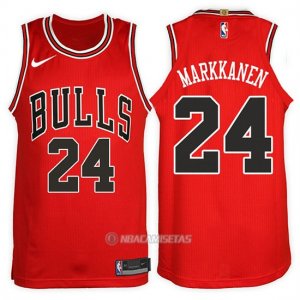 Camiseta Chicago Bulls Lauri Markkanen #24 2017-18 Rojo